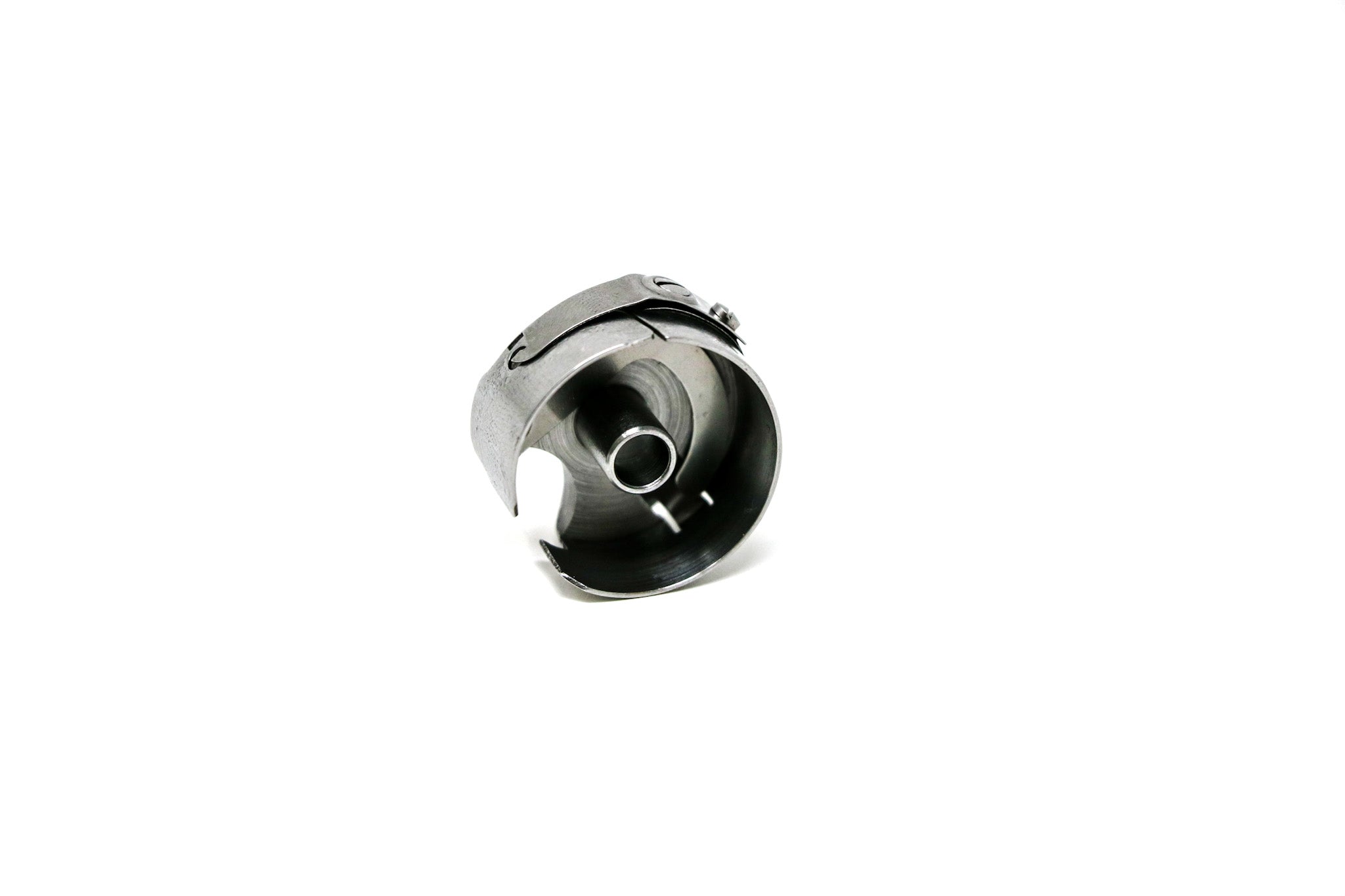 A metal bobbin case for a sewing machine